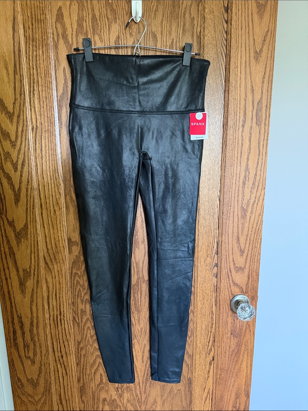 SPANX Faux-Leather High Waist Leggings - Black
